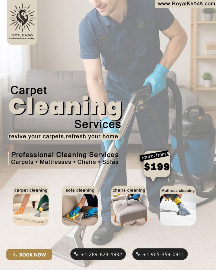 Carpet & Upholstery Cleaning Services in Niagara Region – Starting From $199